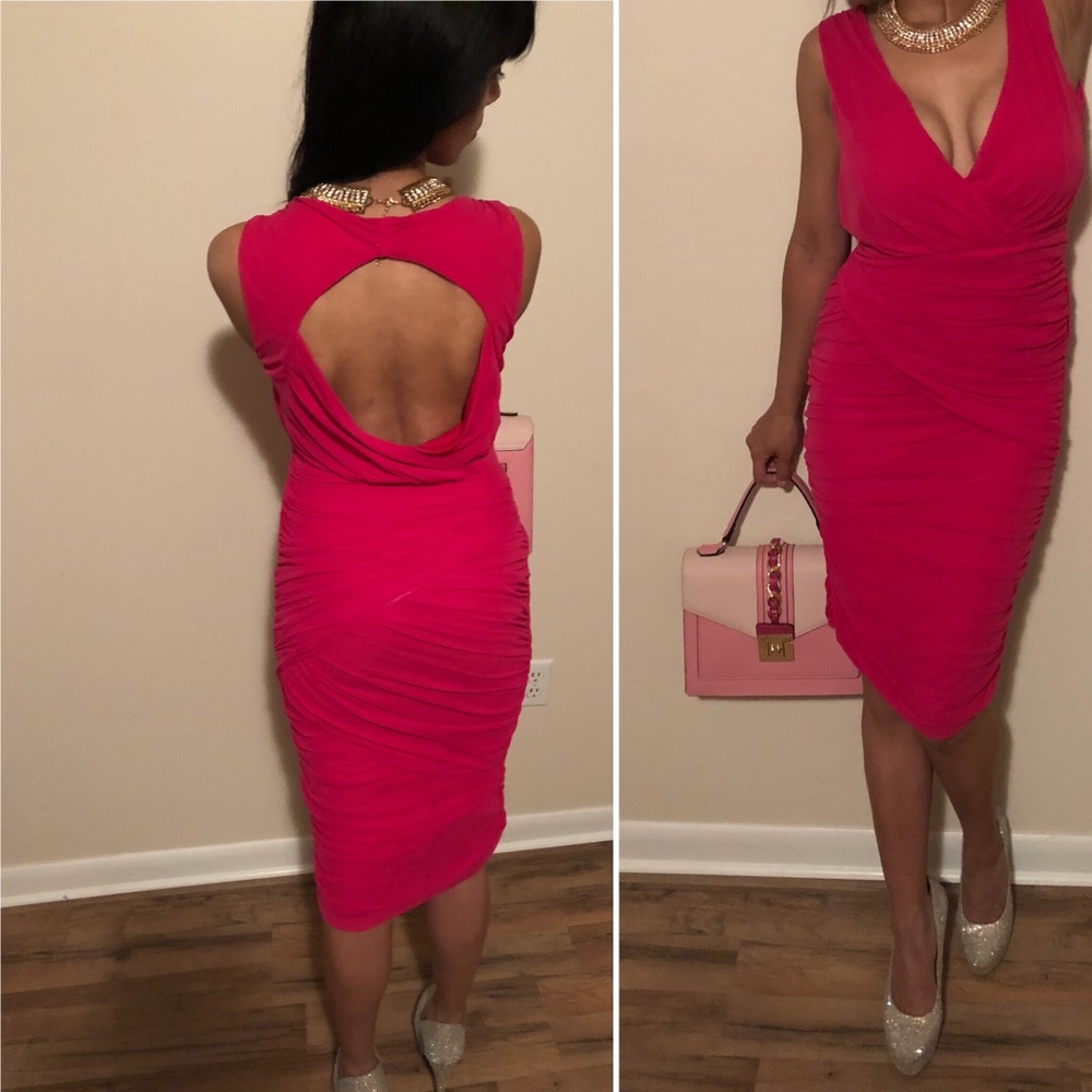 Super Sexy Hot Pink Jennifer Lopez dress - Picture 2 of 3